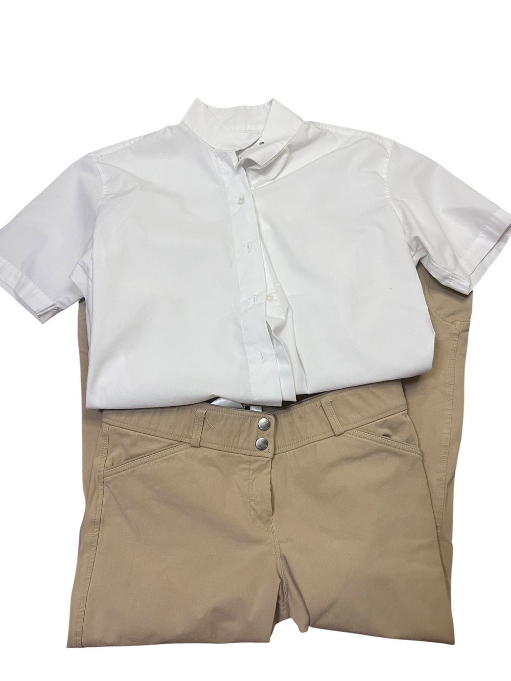 Devon-Aire Tan Riding Breeches & Buttn Down - Classic Equestrian Style